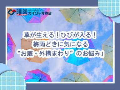 「草が生える！ひびが入る！梅雨どきに気になる“お庭・外構まわり”のお悩み」